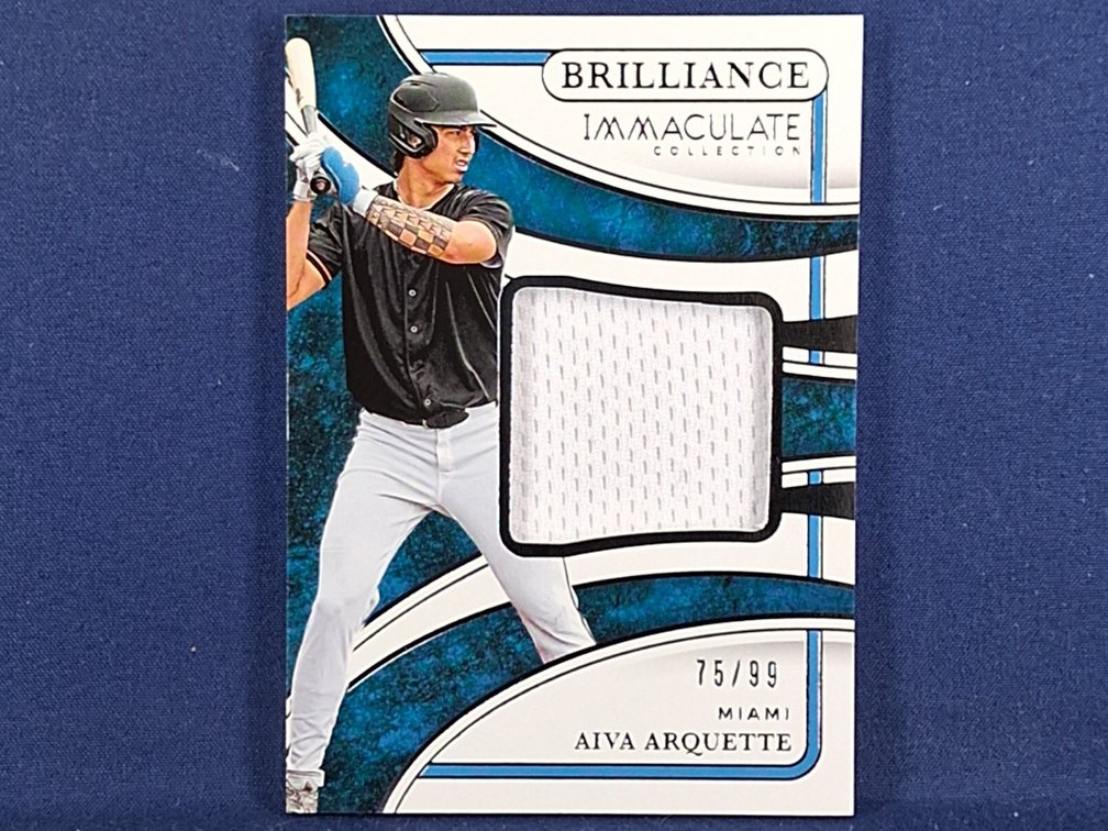 #48 MLB prospect - Aiva Arquette (Marlins) - 2026 Panini Immaculate Collection #BM-AA relic 75/99