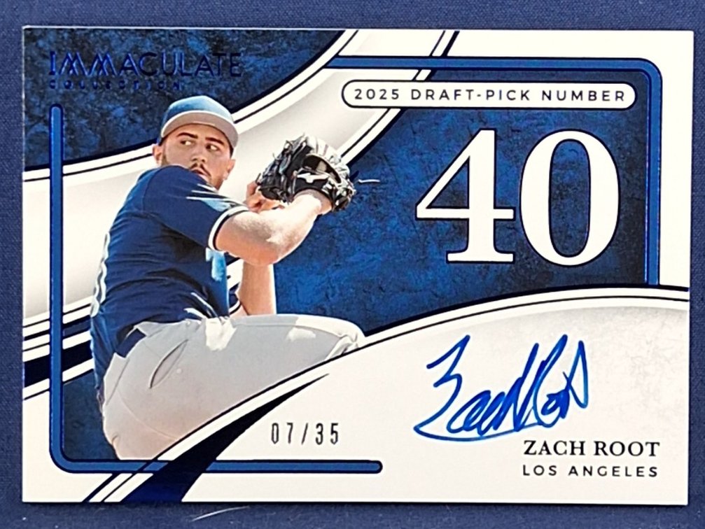 #66 MLB prospect - Zach Root (Dodgers) - 2026 Panini Immaculate Collection #DSS-ZR auto 7/35