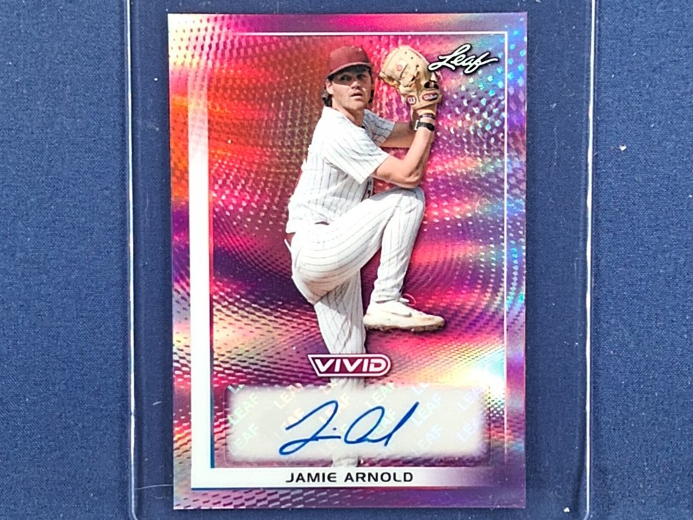 #71 MLB prospect - Jamie Arnold (Athletics) - 2026 Leaf Vivid #BA-JA2 auto 1/3