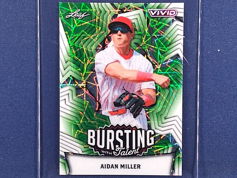 #85 MLB prospect - Aidan Miller (Phillies) - 2025 Leaf Vivid #TB-55 - 1/1