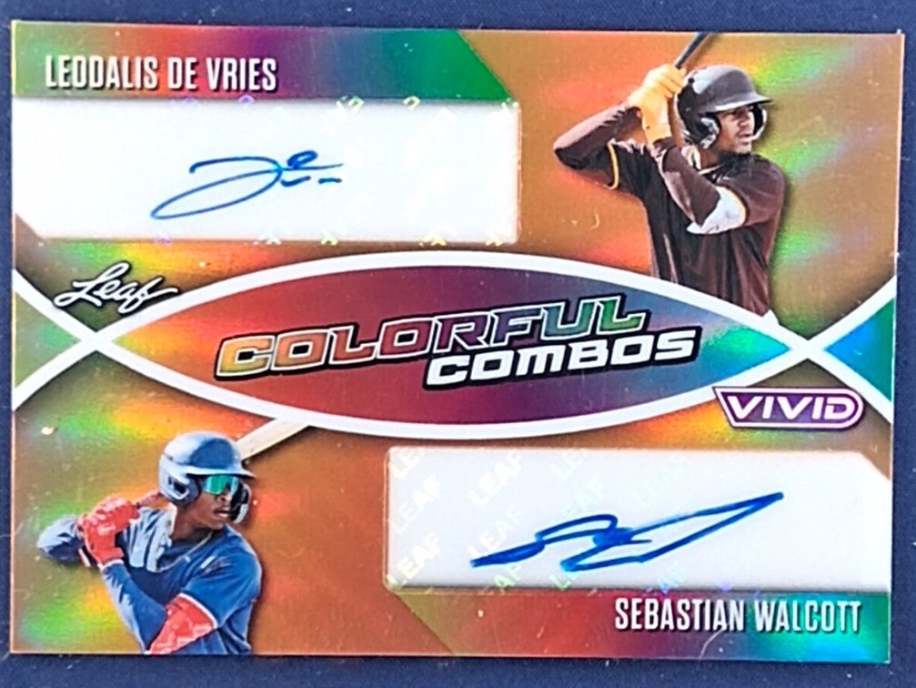 2025 Leaf Vivid #CC-24 Leo De Vries & Sebastian Walcott dual auto 2/4