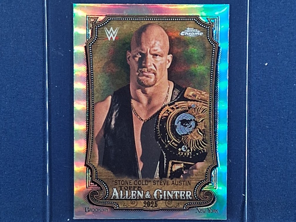 2025 Topps Chrome WWE #AG-SCS Stone Cold Steve Austin "Allen & Ginter" refractor