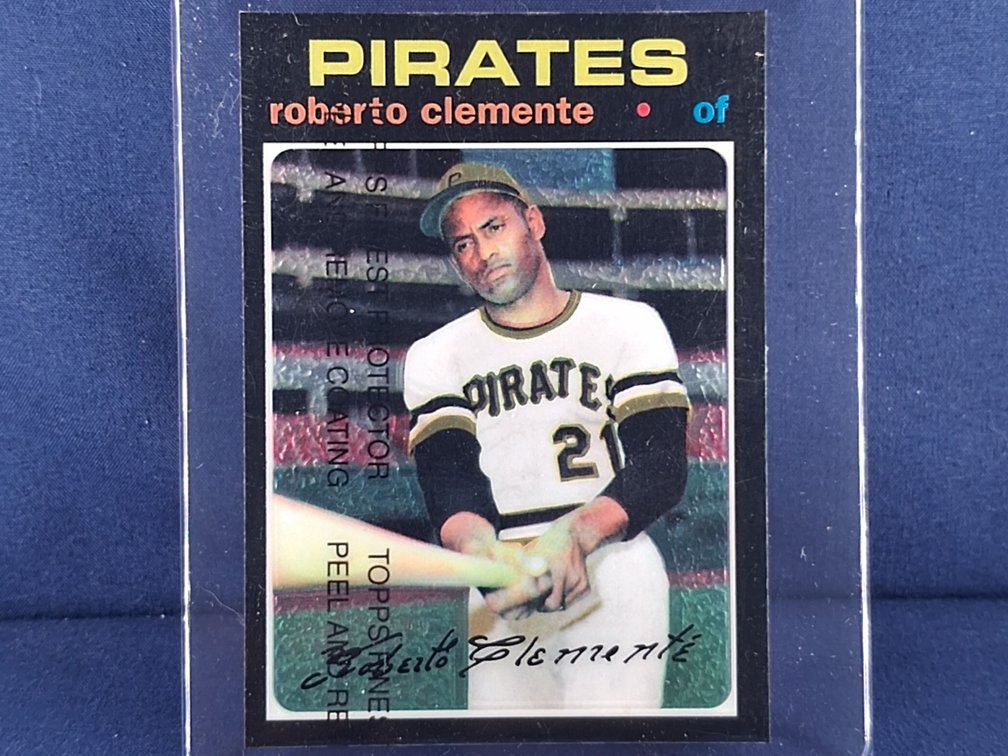 1998 Topps - Roberto Clemente 1971 reprint - with Topps Finest protector peel
