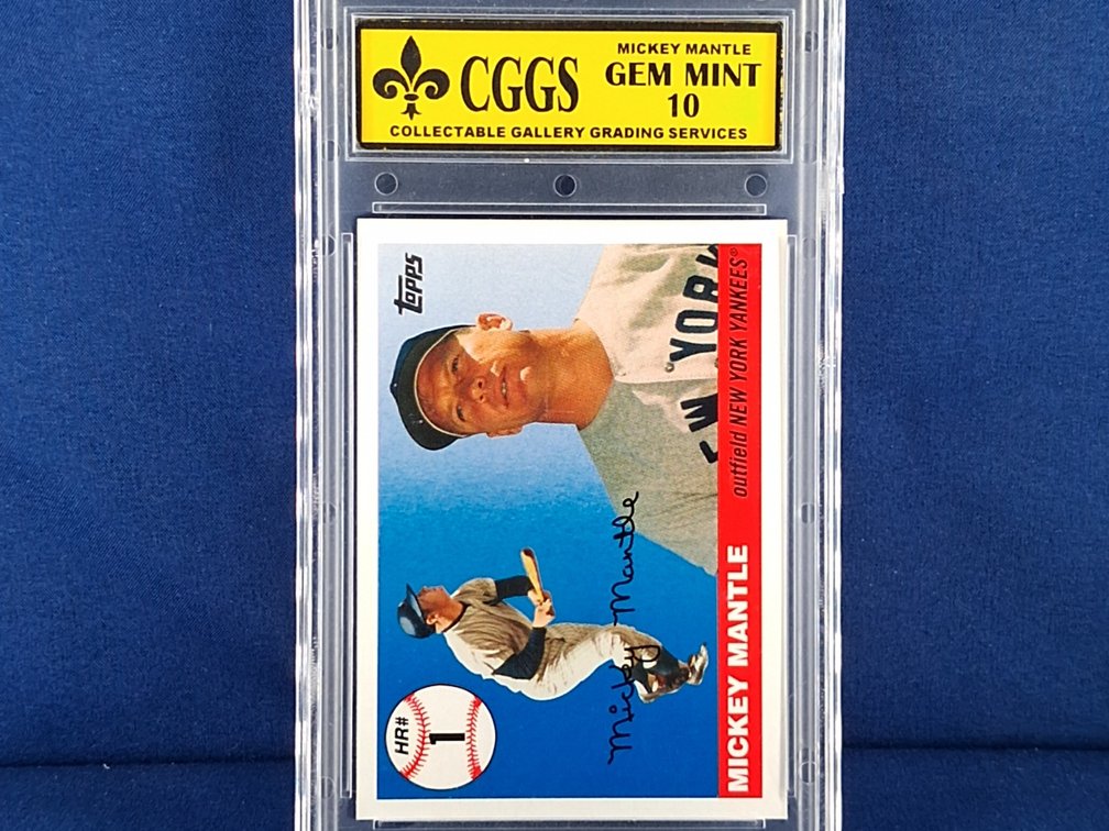 2006 Topps #MHR1 - Mickey Mantle home run history - CGGS graded 10 (gem mint)