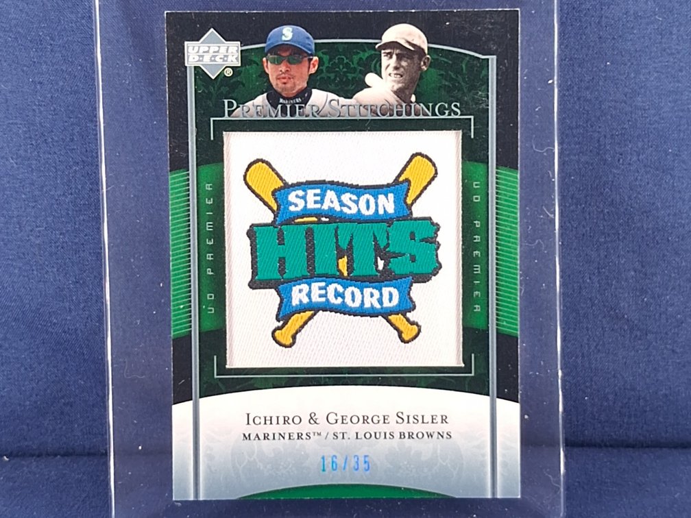 2007 Upper Deck Premier #PS-93 Ichiro & George Sisler patch 16/35