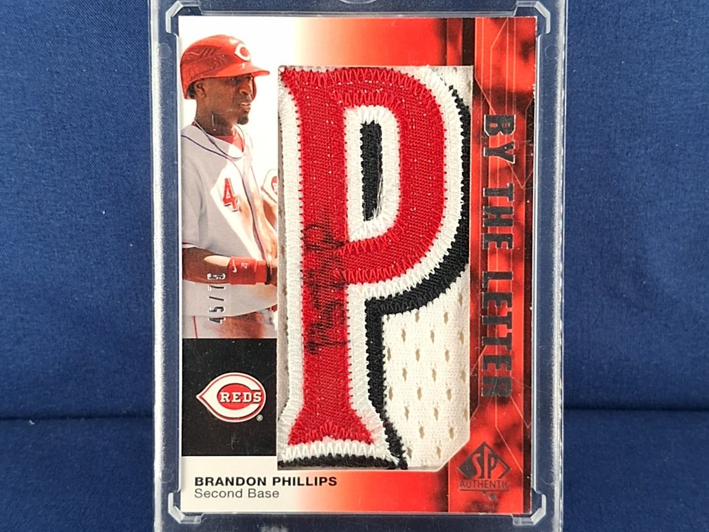 2008 Upper Deck SP #BL-BP Brandon Phillips patch auto 45/75
