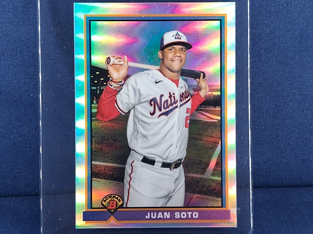 2021 Bowman #91B-JS Juan Soto "1991 throwback" refractor