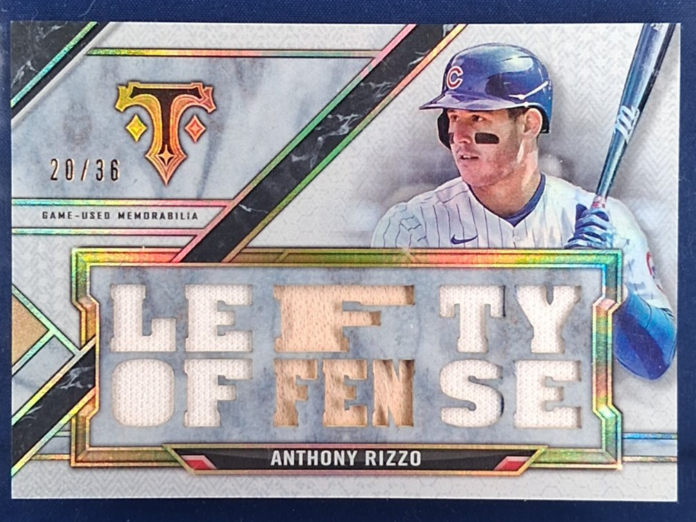 2021 Topps Triple Threads #TTR-RIZ3 Anthony Rizzo relic 20/36