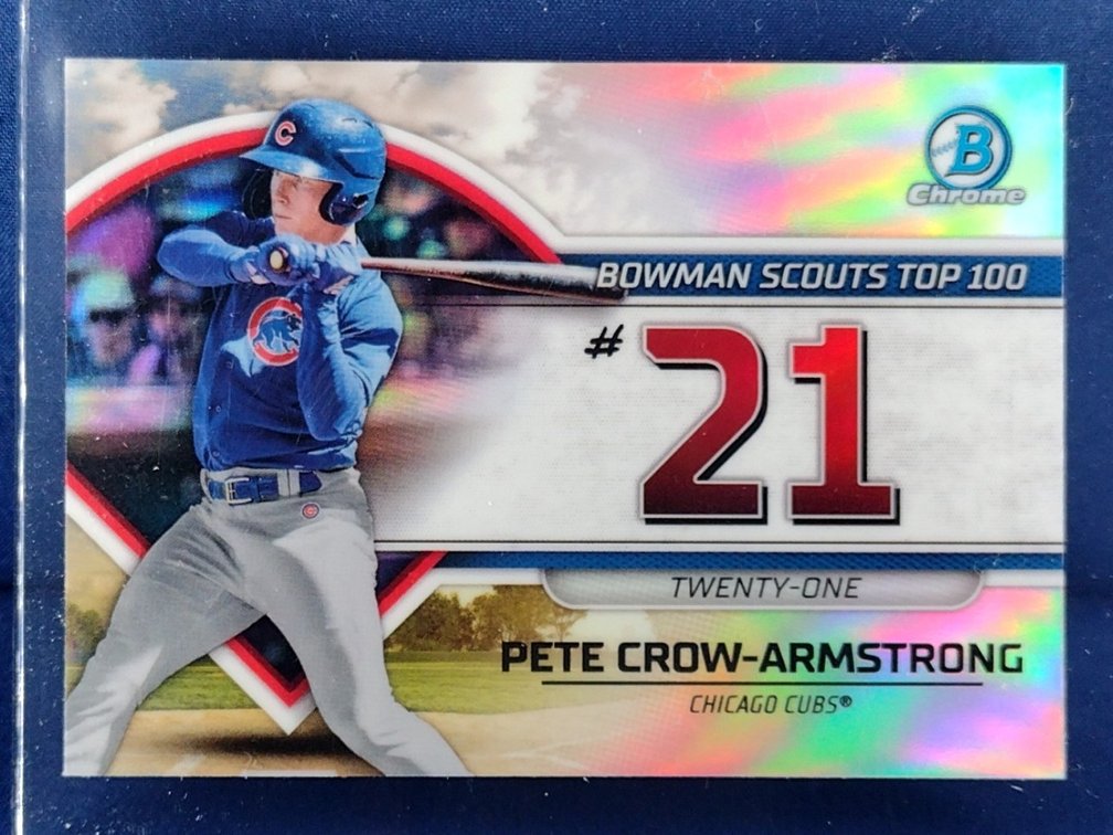 2023 Bowman Chrome #BTP-21 Pete Crow-Armstrong "Bowman Scouts Top 100" refractor