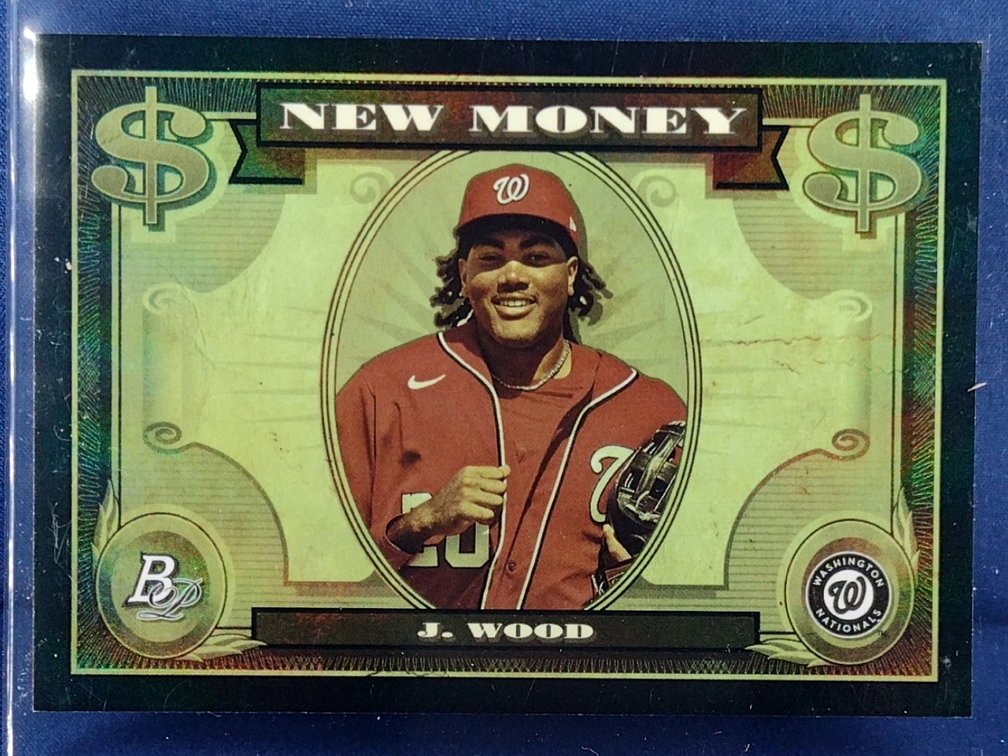 2023 Bowman Platinum #NM-12 James Wood "New Money"