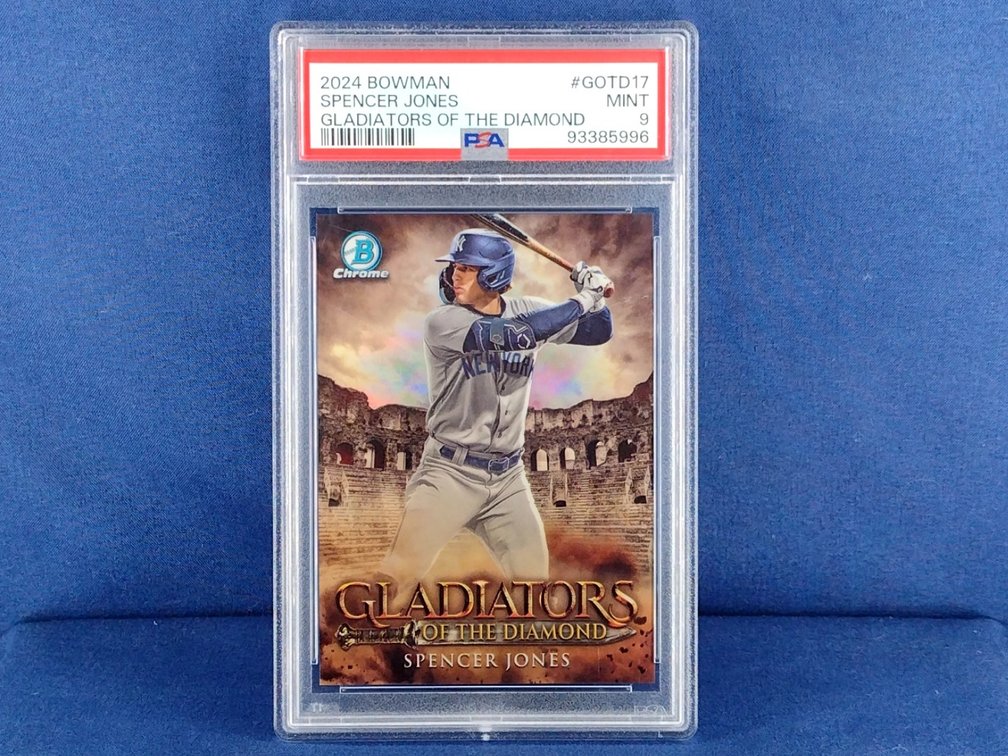 2024 Bowman #GOTD-17 Spencer Jones "Gladiators of the Diamond" refractor - PSA 9