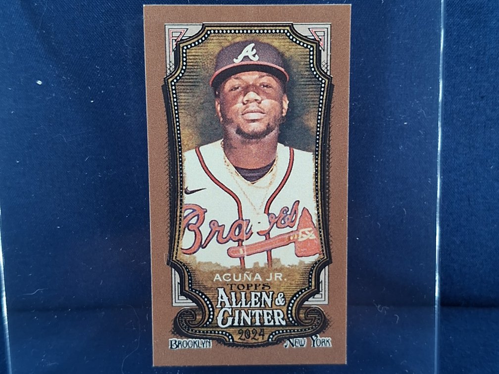 2024 Topps Allen & Ginter #20 Ronald Acuna Jr. - brown border - mini-card