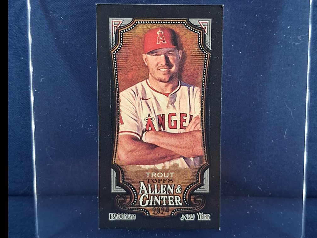 2024 Topps Allen & Ginter #280 Mike Trout - black border - mini-card