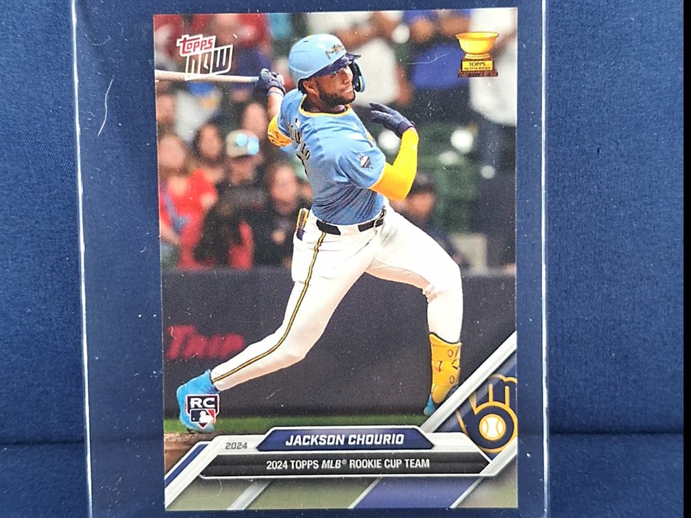 2024 Topps Now #RC-7 Jackson Chourio RC - named to Topps Rookie Cup Team