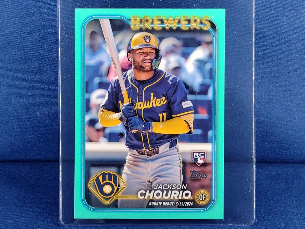 2024 Topps Update #US155 Jackson Chourio RC - green parallel