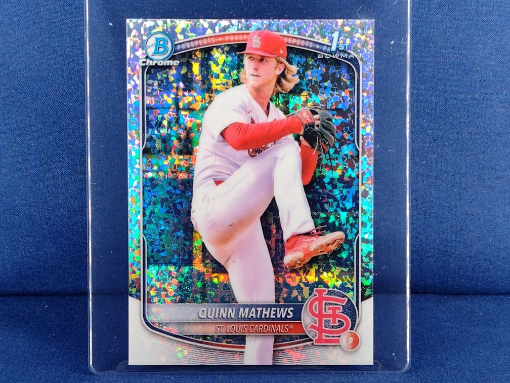 2025 Bowman #BCP-25 Quinn Mathews - 1st Bowman - speckle refractor