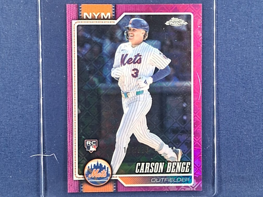 2026 Topps Chrome Logofractor #87 Carson Benge RC 107/250