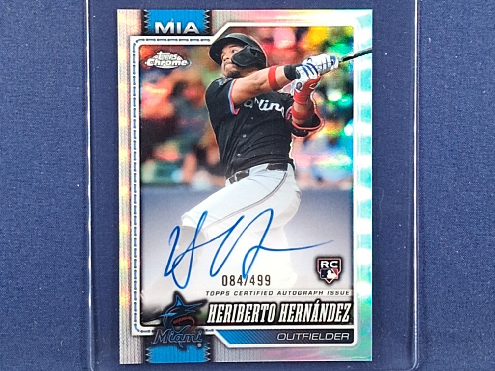 2026 Topps Chrome #RA-HHE Heriberto Hernandez RC auto 84/499 - refractor