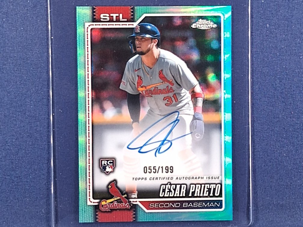 2026 Topps Chrome #RA-CPR Cesar Prieto RC auto 55/199 - refractor