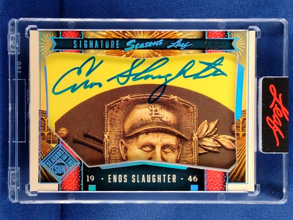2025 Leaf Seasons in the Sun #CSS-12 Enos Slaughter cut auto 1/2