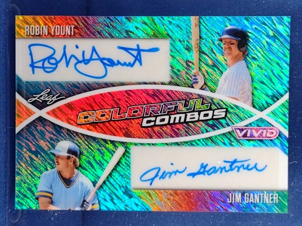 2025 Leaf Vivid #CC-29 Robin Yount & Jim Gantner dual auto 1/1