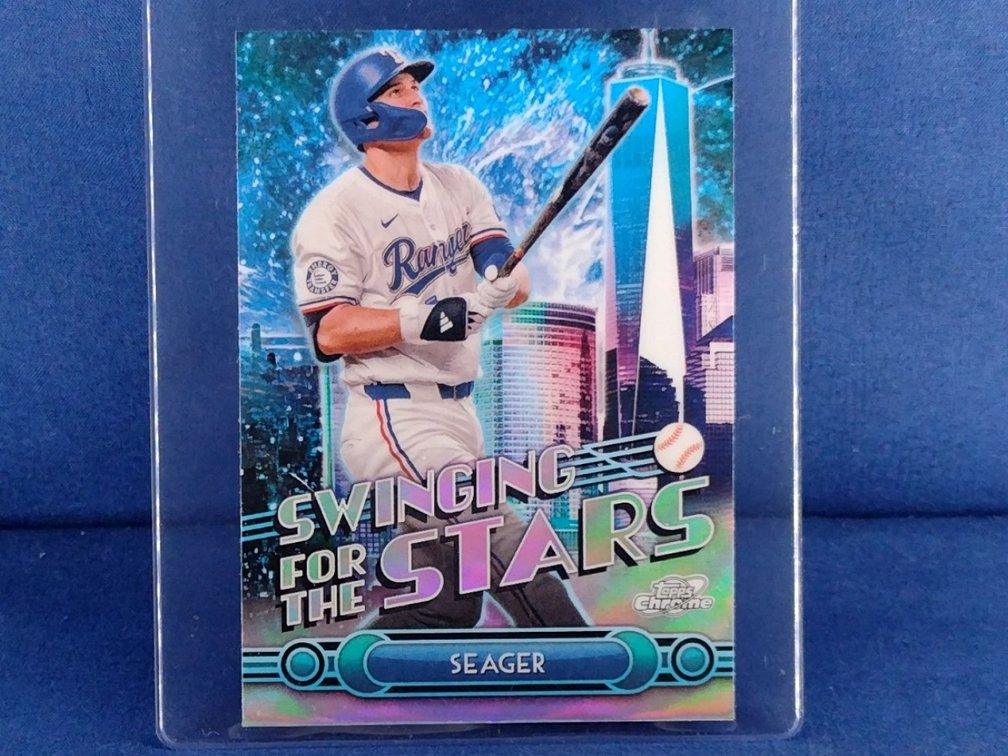 2025 Topps Chrome #SS-17 Corey Seager "Swinging for the Stars" refractor - Fanatics Fest exclusive