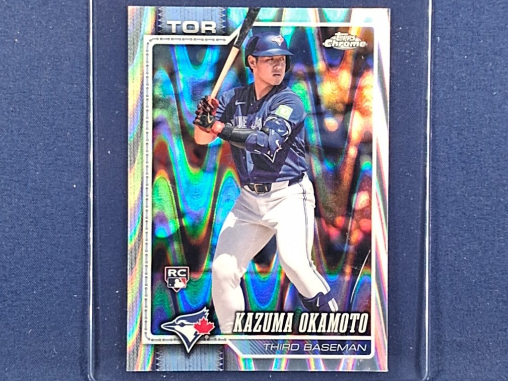 2026 Topps Chrome #78 Kazuma Okamoto RC raywave refractor