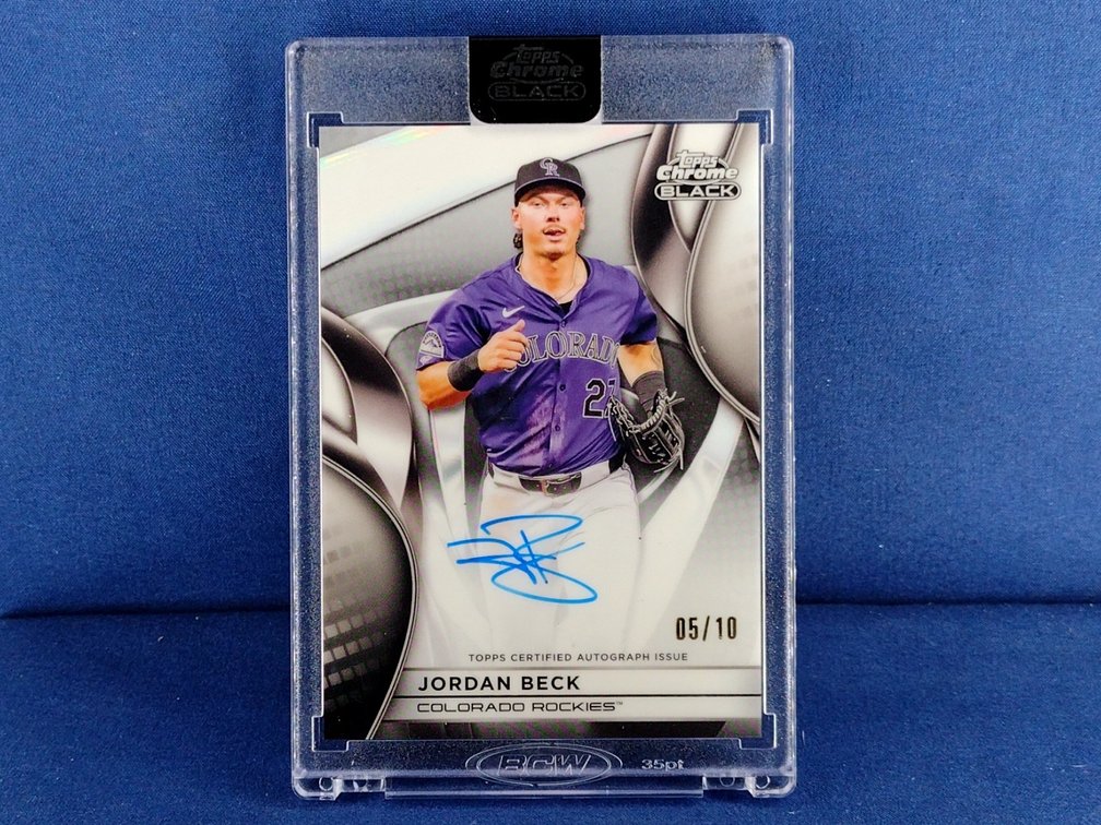 2025 Topps Chrome Black #CBA-JBE Jordan Beck auto 5/10