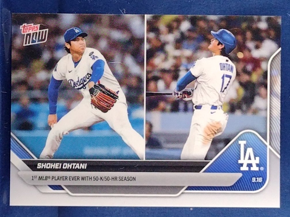 2025 Topps Now #721 Shohei Ohtani - 1st player with 50 HR, 50 K season