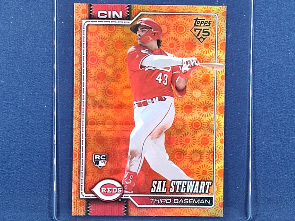 2026 Topps #372 Sal Stewart RC - orange sun holo parallel
