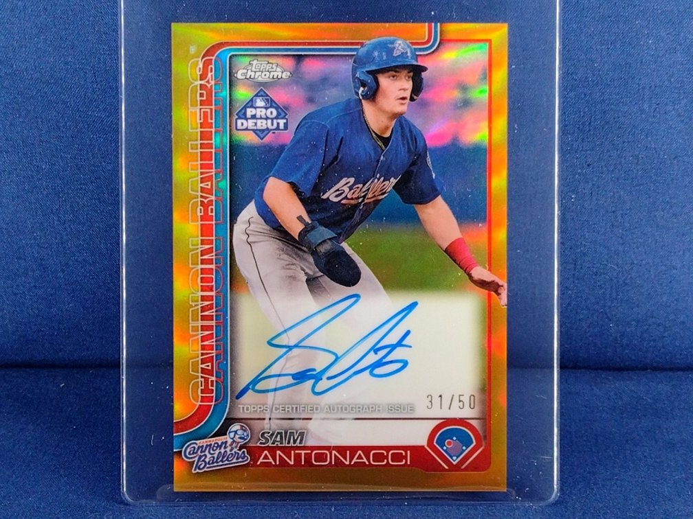 2025 Topps Pro Debut #PDC-109 Sam Antonacci auto 31/50 - gold refractor