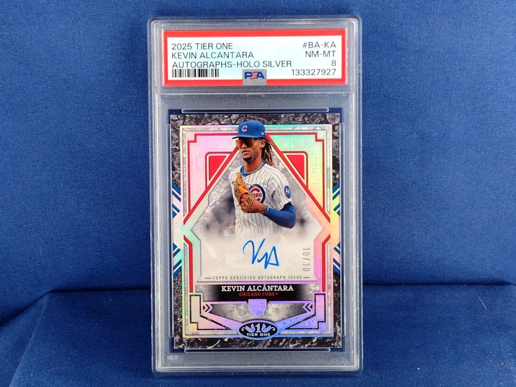2025 Topps Tier One #BA-KA Kevin Alcantara RC auto 10/10 - PSA 8