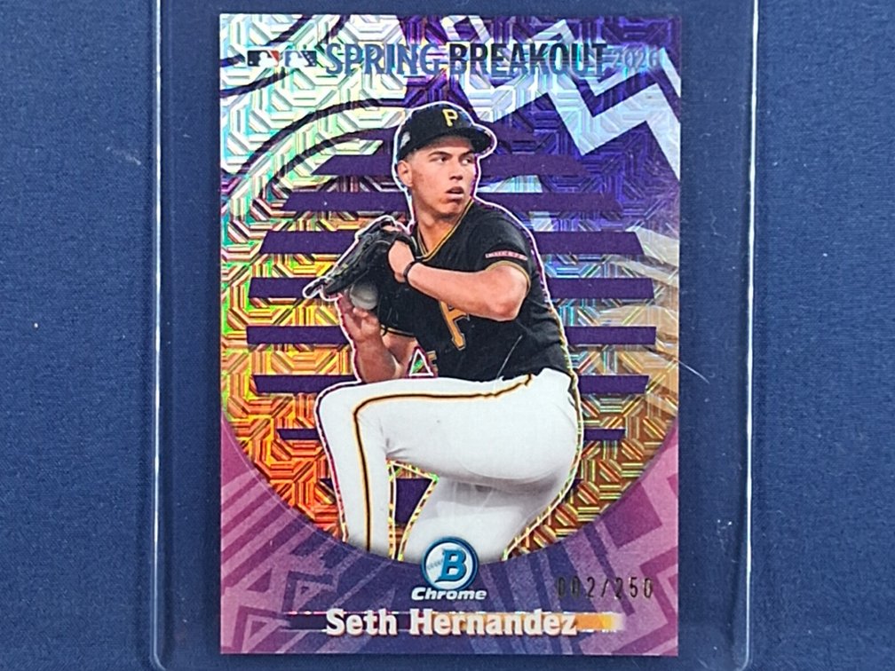 2026 Bowman Chrome #SB-6 Seth Hernandez "Spring Breakout" 2/250 - mojo refractor