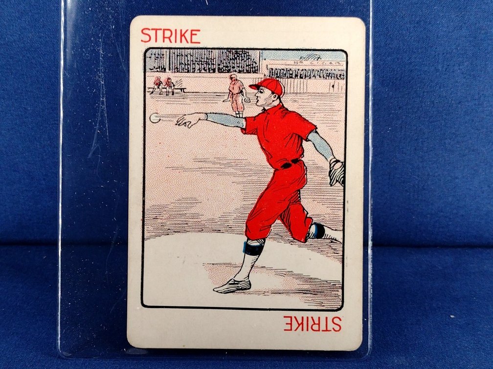 SUPER RARE 1922 Olsen's Baseball Game Strike - Red Back