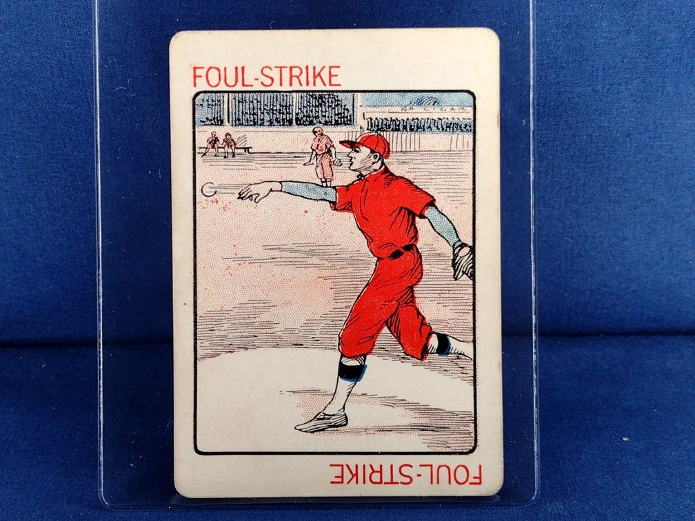 SUPER RARE 1922 Olsen's Baseball Game Foul Strike - Red Back