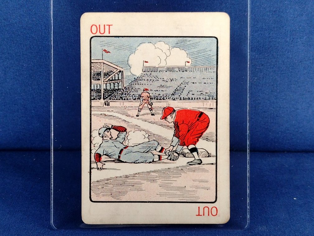 SUPER RARE 1922 Olsen's Baseball Game Out - Red Back
