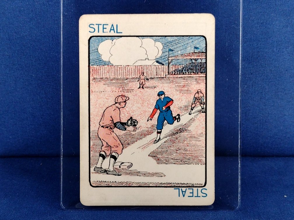 SUPER RARE 1922 Olsen's Baseball Game Steal - Blue Back