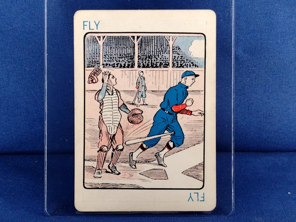 SUPER RARE 1922 Olsen's Baseball Game Fly - Blue Back