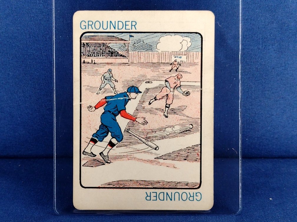 SUPER RARE 1922 Olsen's Baseball Game Grounder - Blue Back