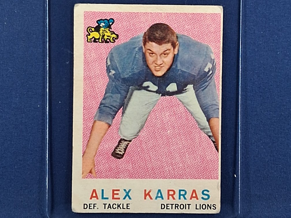 1959 Topps #103 Alex Karras ROOKIE CARD - Detroit Lions Iowa Hawkeyes)