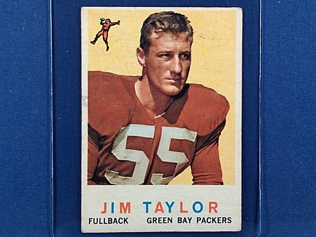 1959 Topps #155 Jim Taylor ROOKIE CARD - Green Bay Packers LSU Tigers Jimmy