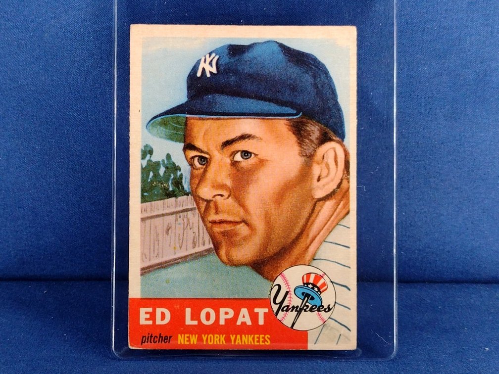 1953 Topps #87 Ed Lopat - New York Yankees Eddie