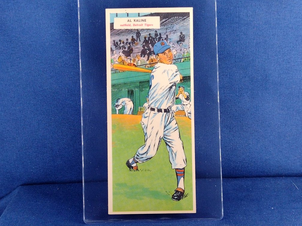 1955 Topps Doubleheaders #45 & 46 - Al Kaline / Harold Corky Valentine - Detroit Tigers Cincinnati Reds