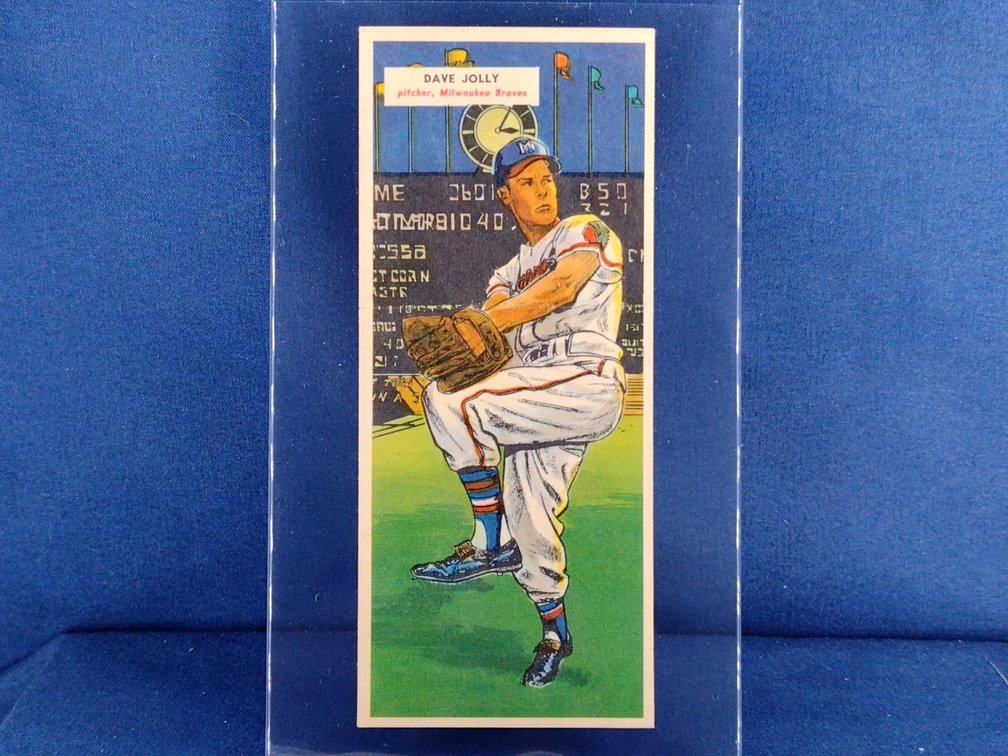 1955 Topps Doubleheaders #95 & 96 Dave Jolly / Bobby Hofman - Milwaukee Braves New York Giants