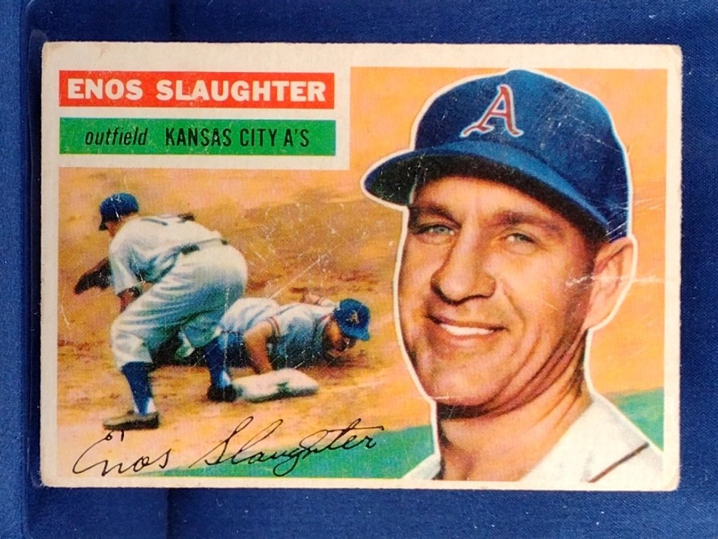 1956 Topps #109 Enos Slaughter - Kansas City Athletics St. Louis Cardinals