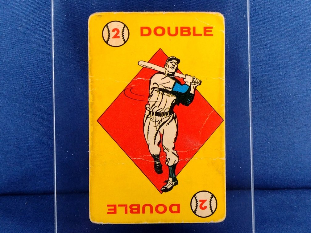 RARE 1957 Ed-U-Cards Baseball Game Card - Double