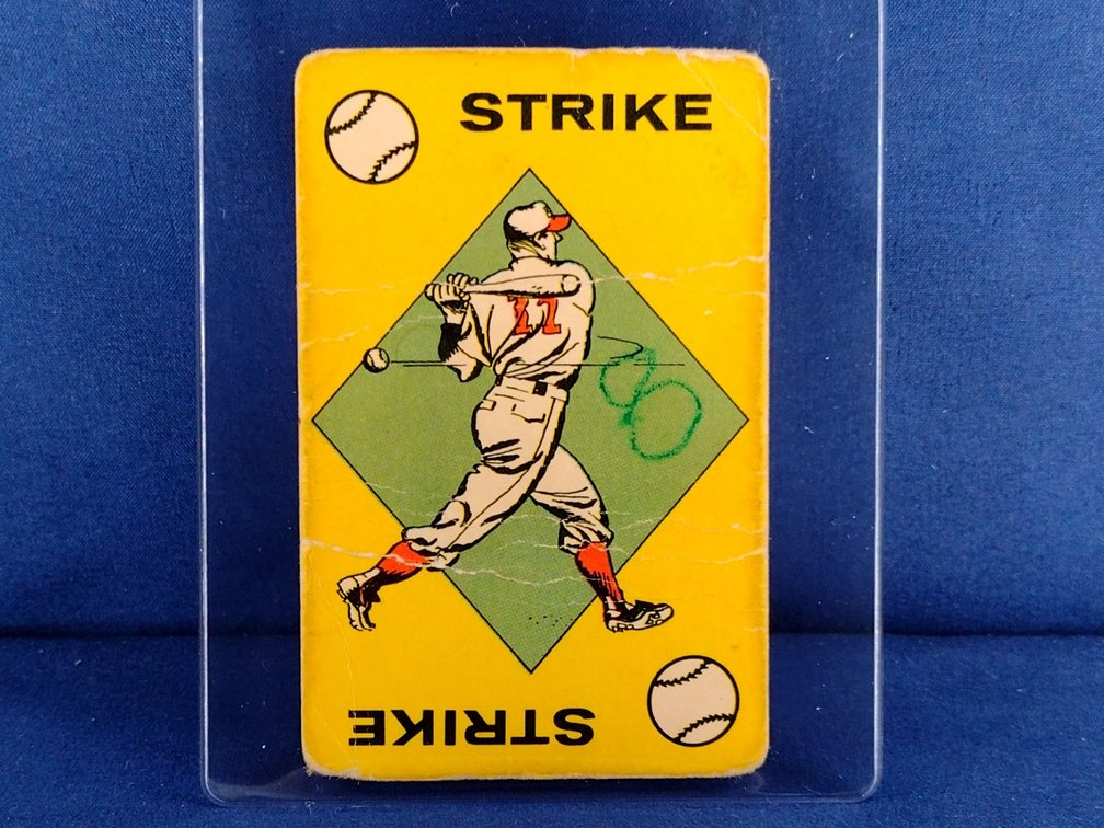 RARE 1957 Ed-U-Cards Baseball Game Card - Strike