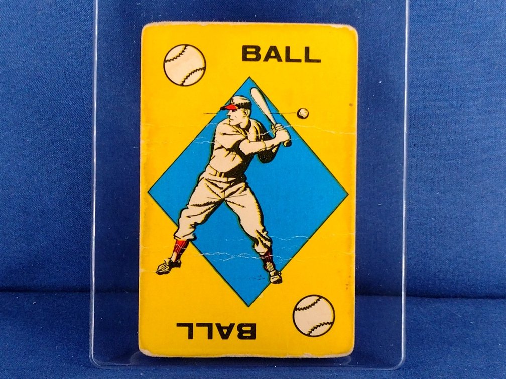 RARE 1957 Ed-U-Cards Baseball Game Card - Ball