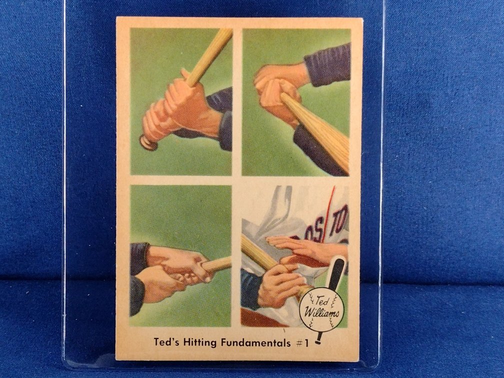 1959 Fleer #71 Ted Williams - Ted's Hitting Fundamental #1 - Boston Red Sox