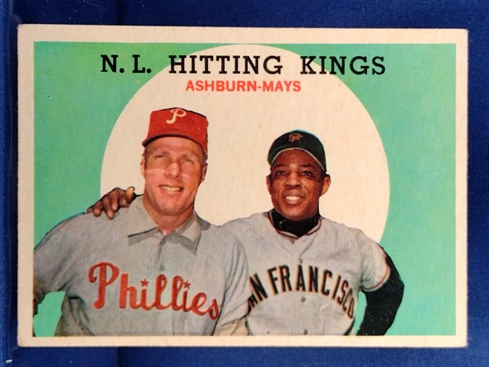 1959 Topps #317 Willie Mays Richie Ashbrun - NL Hotting Kings - San Francsico Giants Philadelphia Phillies